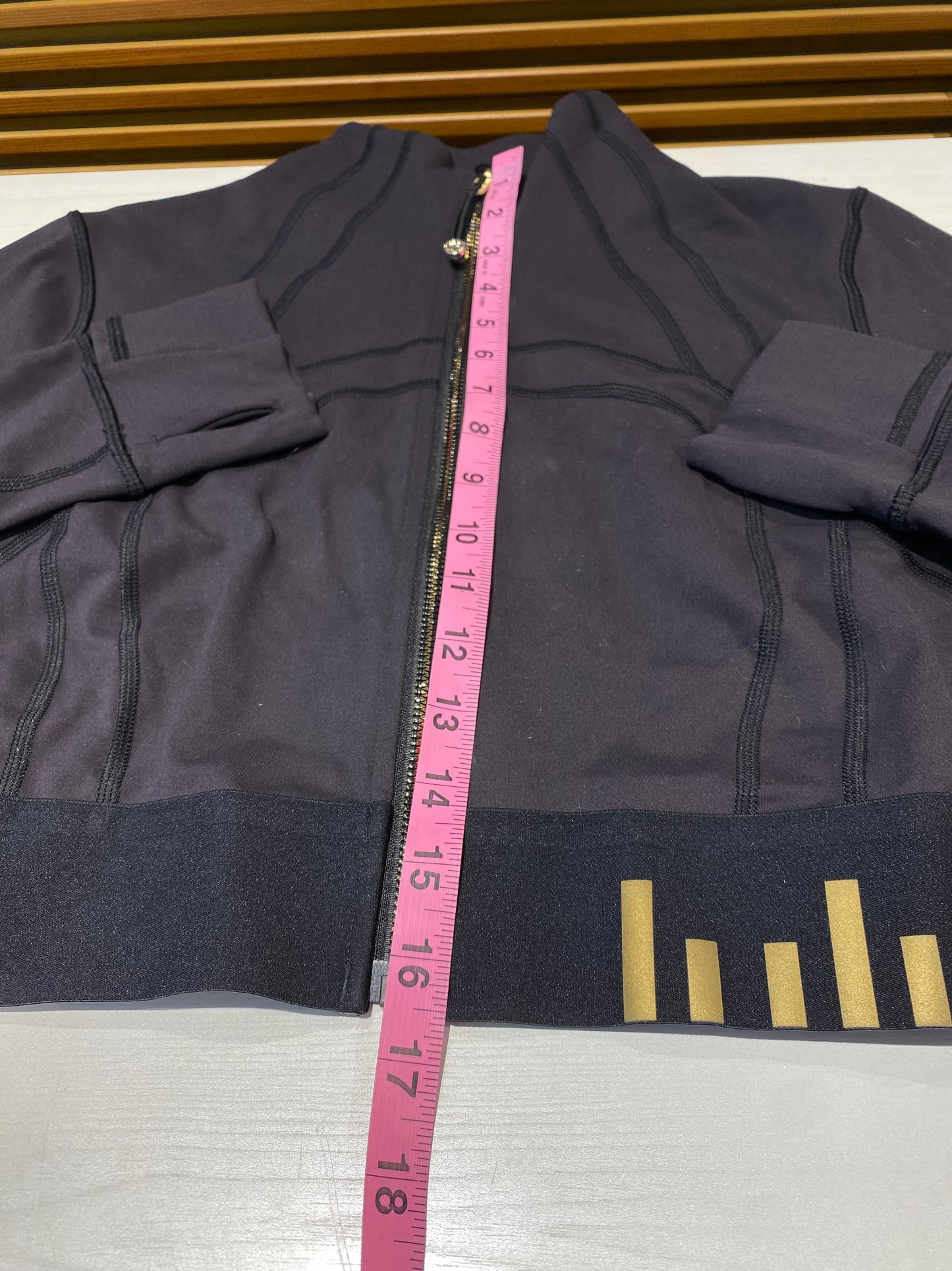 Lululemon Define Jacket Special Edition Cropped Gold Black Everlux - Size 6