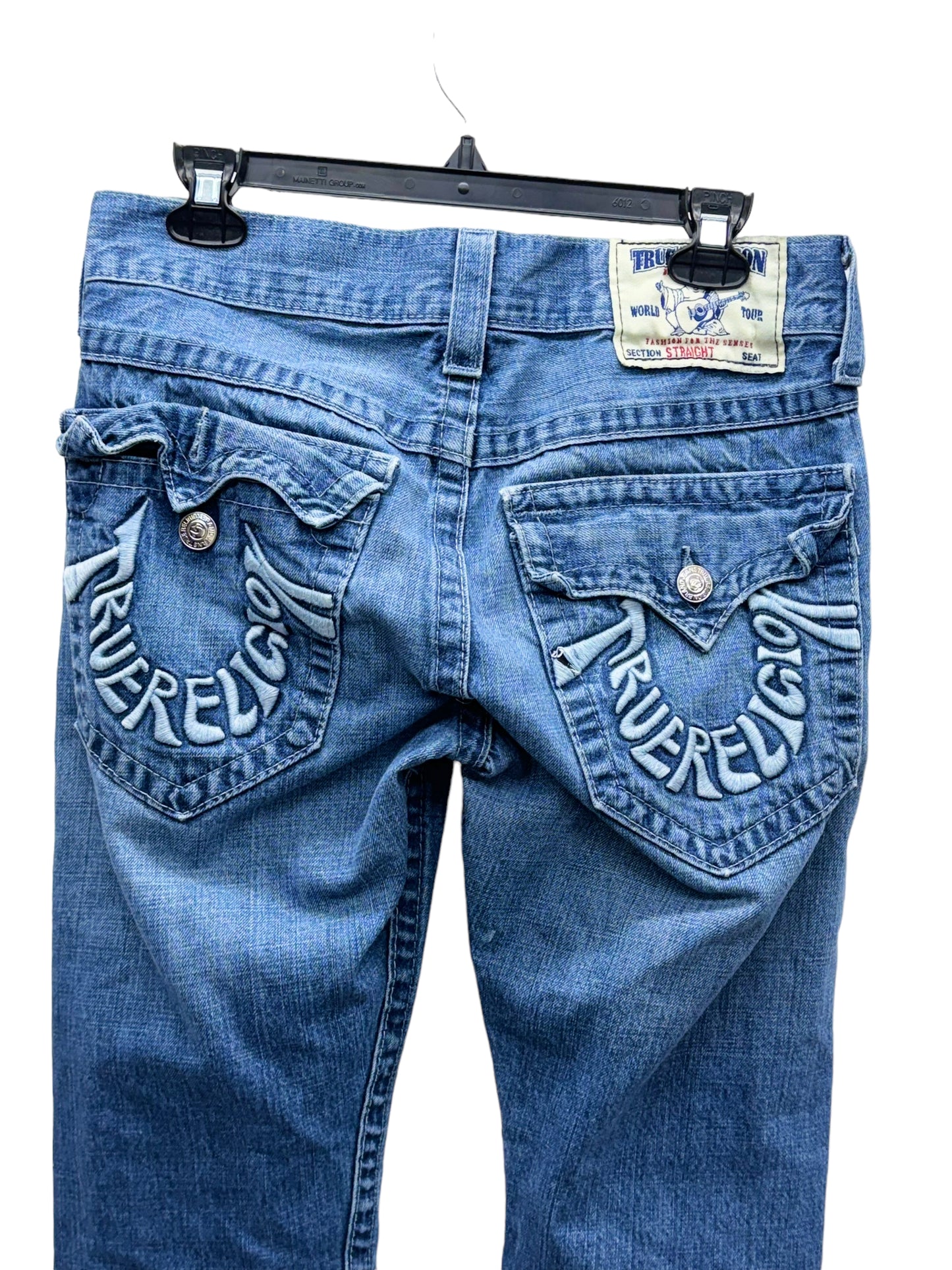 True Religion Y2K Women's Straight Fit Jeans 100% Cotton Blue - Size 29