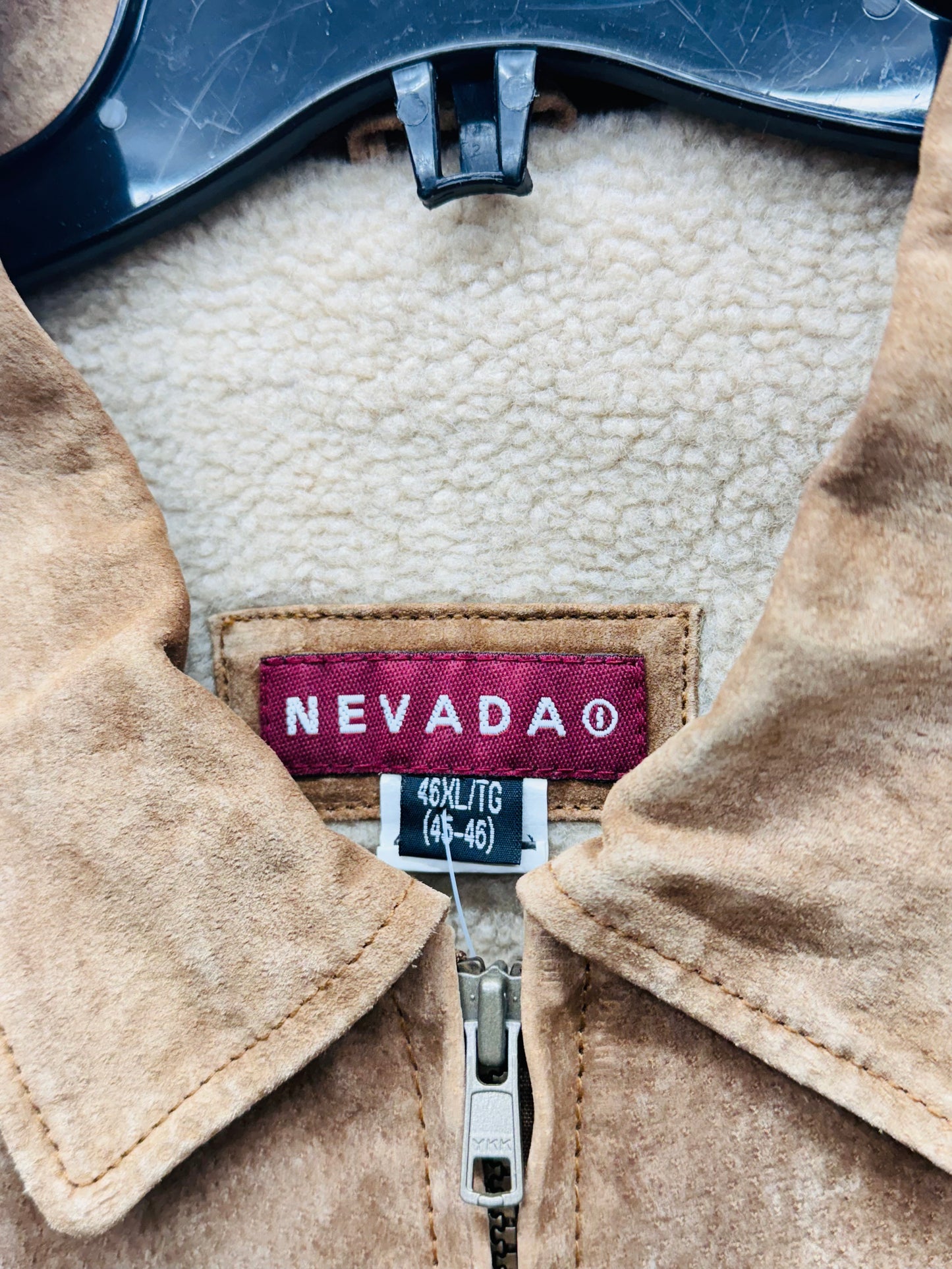 Nevada Sherpa lined Men’s Leather Jacket Brown - Size XL
