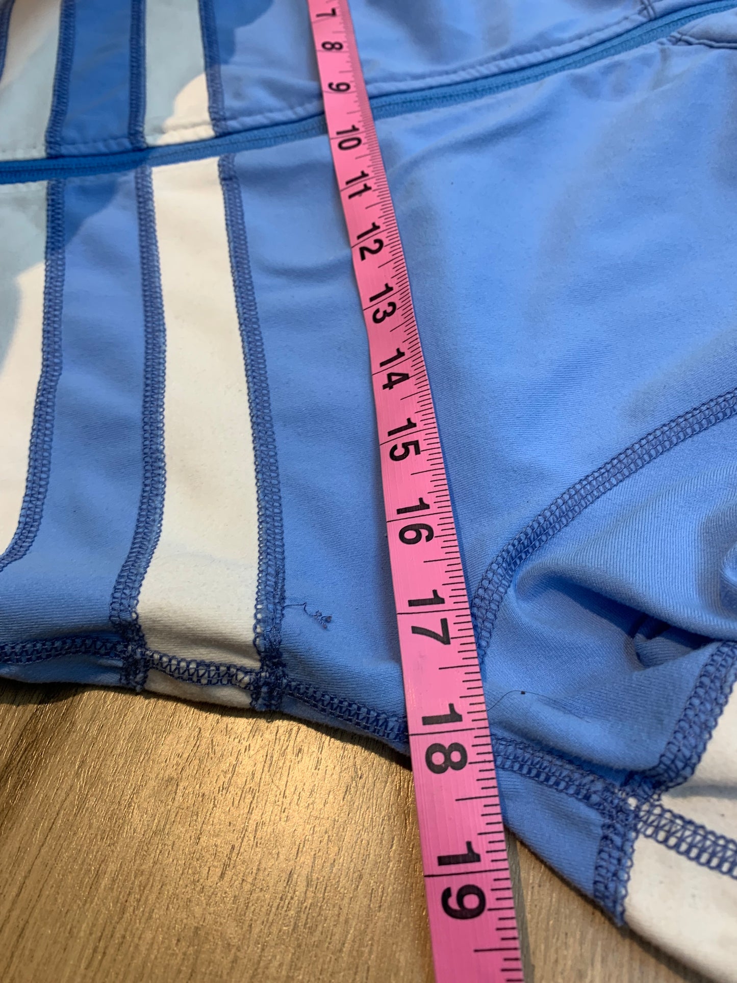Lululemon Vintage Y2K Striped Zip Up Jacket Baby Blue - Size 8
