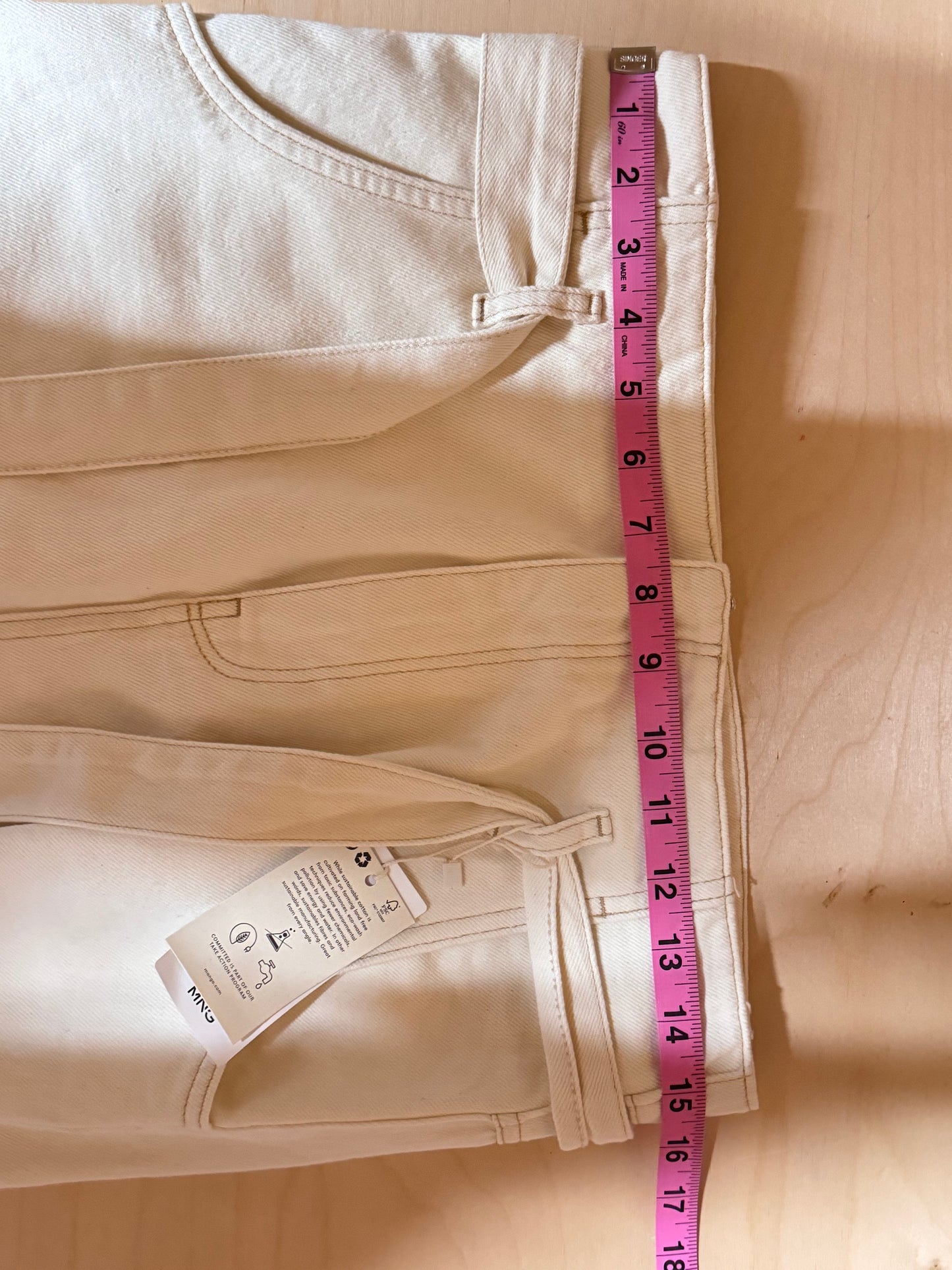 Mango denim Cream maxi skirt - M