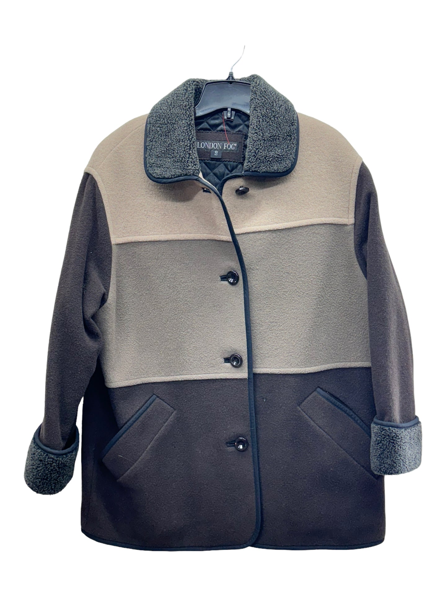 London Fog Women's Wool Button Up Coat - Size 10