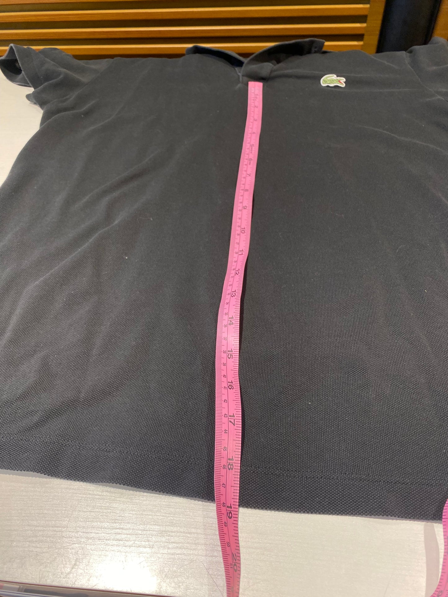 Lacoste Collor Polo Shirt Black - Men's Size Large