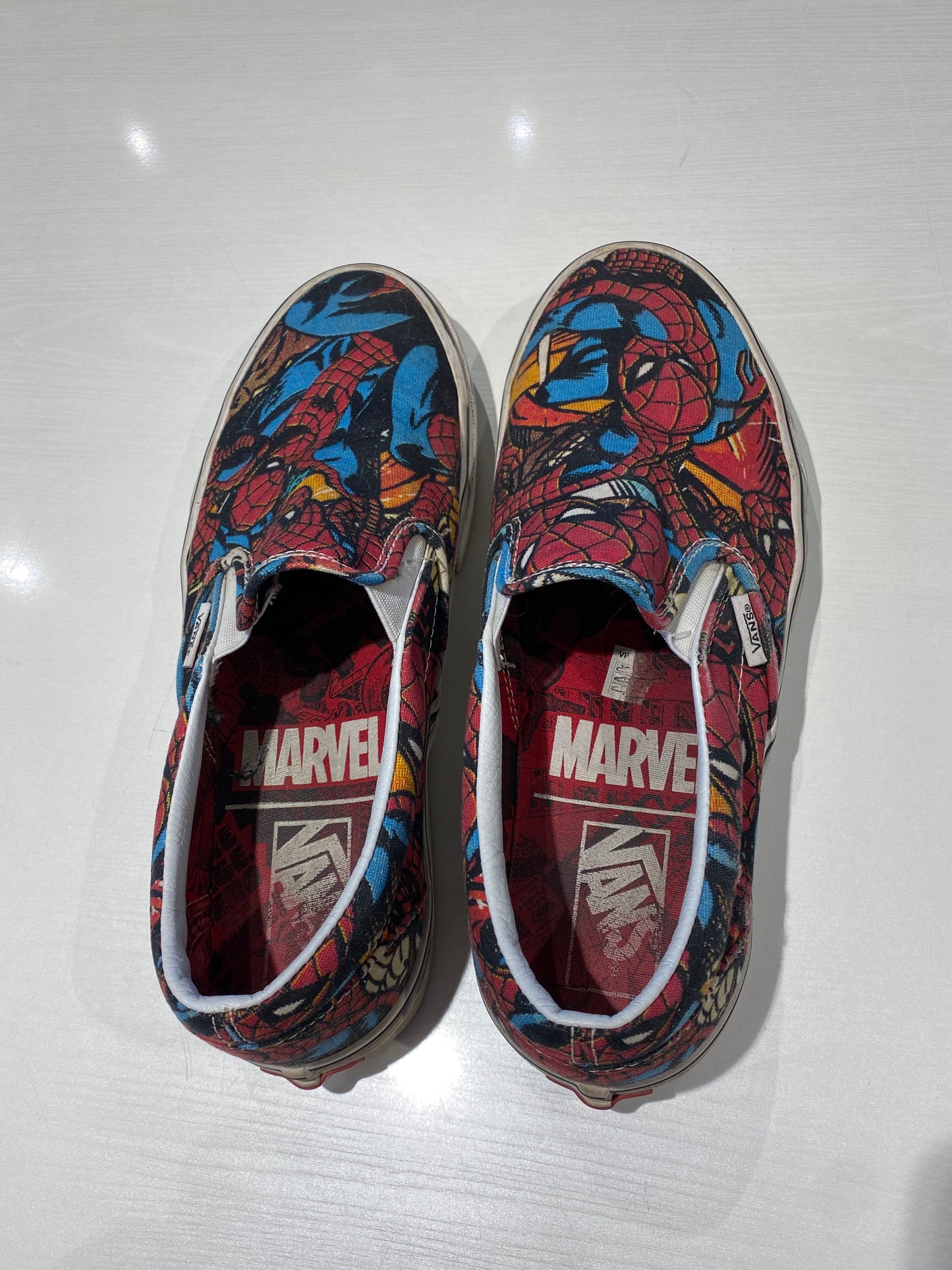 Vans Marvel Spiderman Slip On Shoes - Size Women's 10.5/Men's 9
