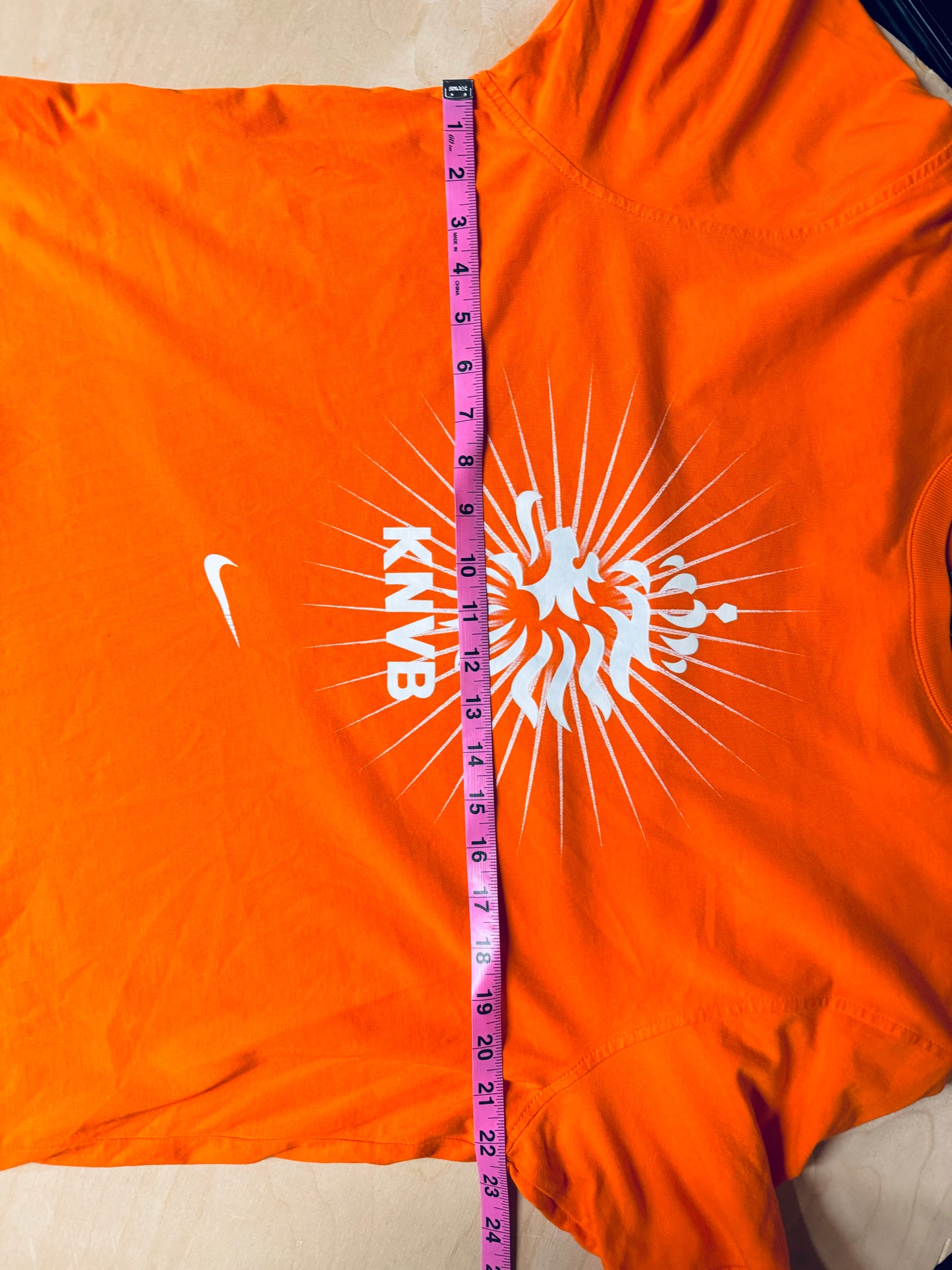 Nike KVNB Nederland Printed Men's T-Shirt Half Sleeve Orange - Size XL