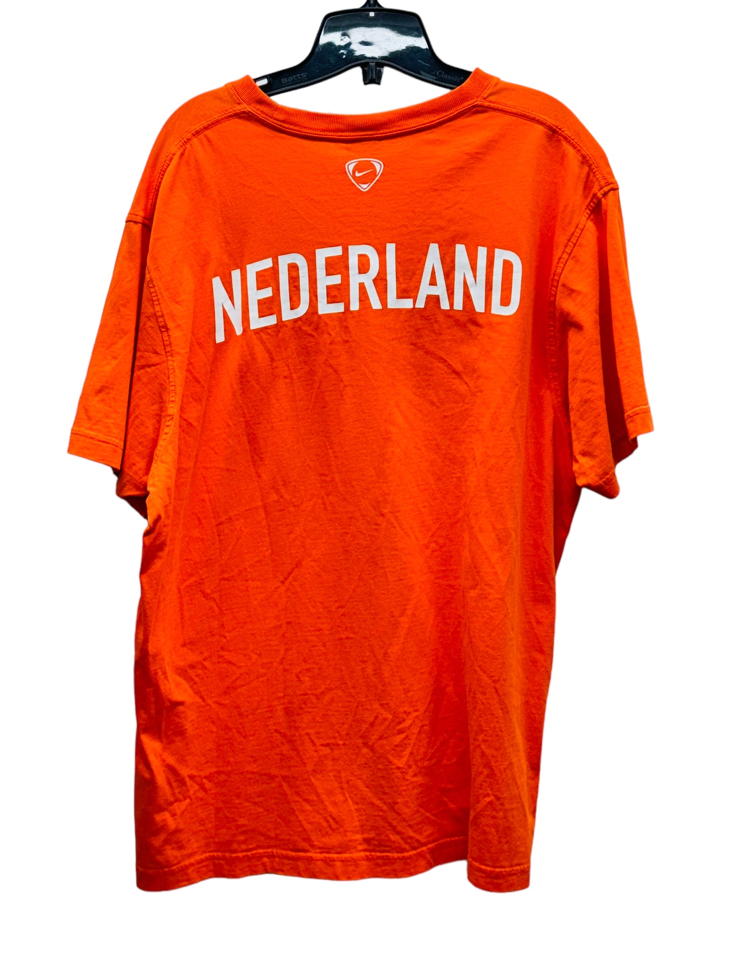 Nike KVNB Nederland Printed Men's T-Shirt Half Sleeve Orange - Size XL