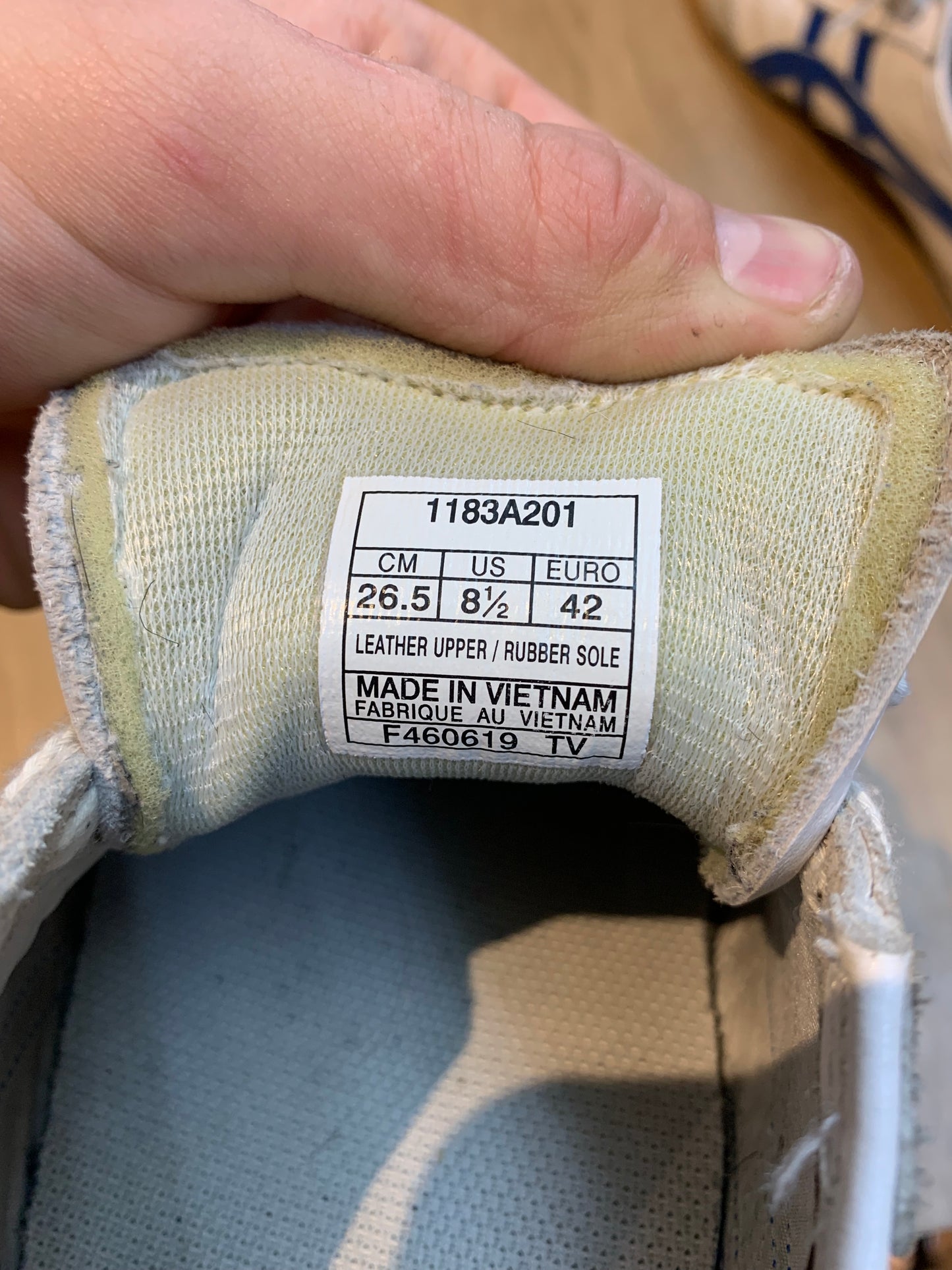 Asics Onitsuka Tiger Shoes White/Blue/Grey - Size 8.5