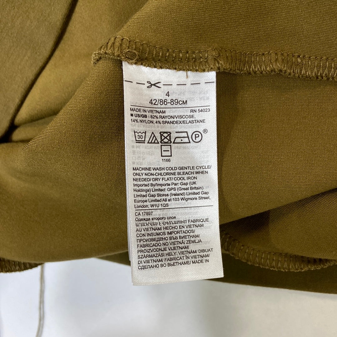 Banana Republic Women's Zip Up Dress Khaki Green - Size 4