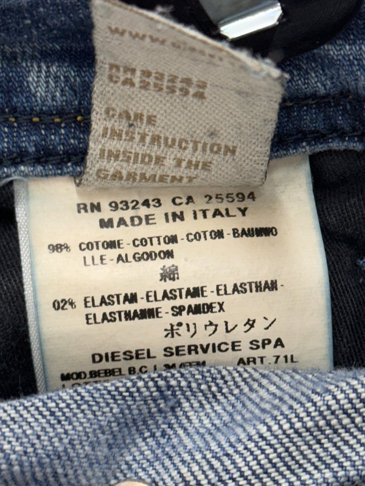 Diesel Bebel B.C Men's Jeans Blue - Size W29 x L34