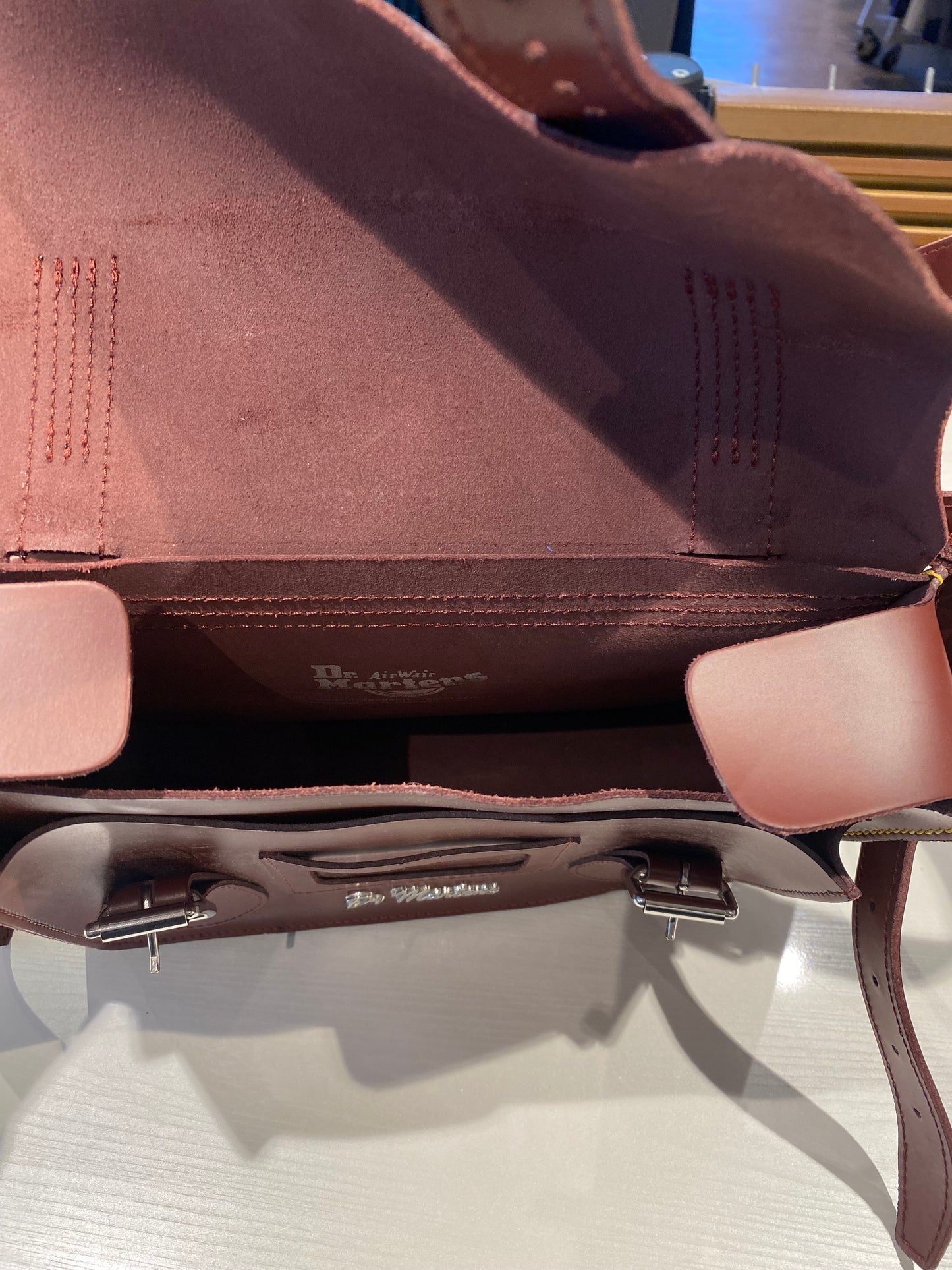 Dr. Martens 11 Inch Leather Satchel Messenger Bag Brown