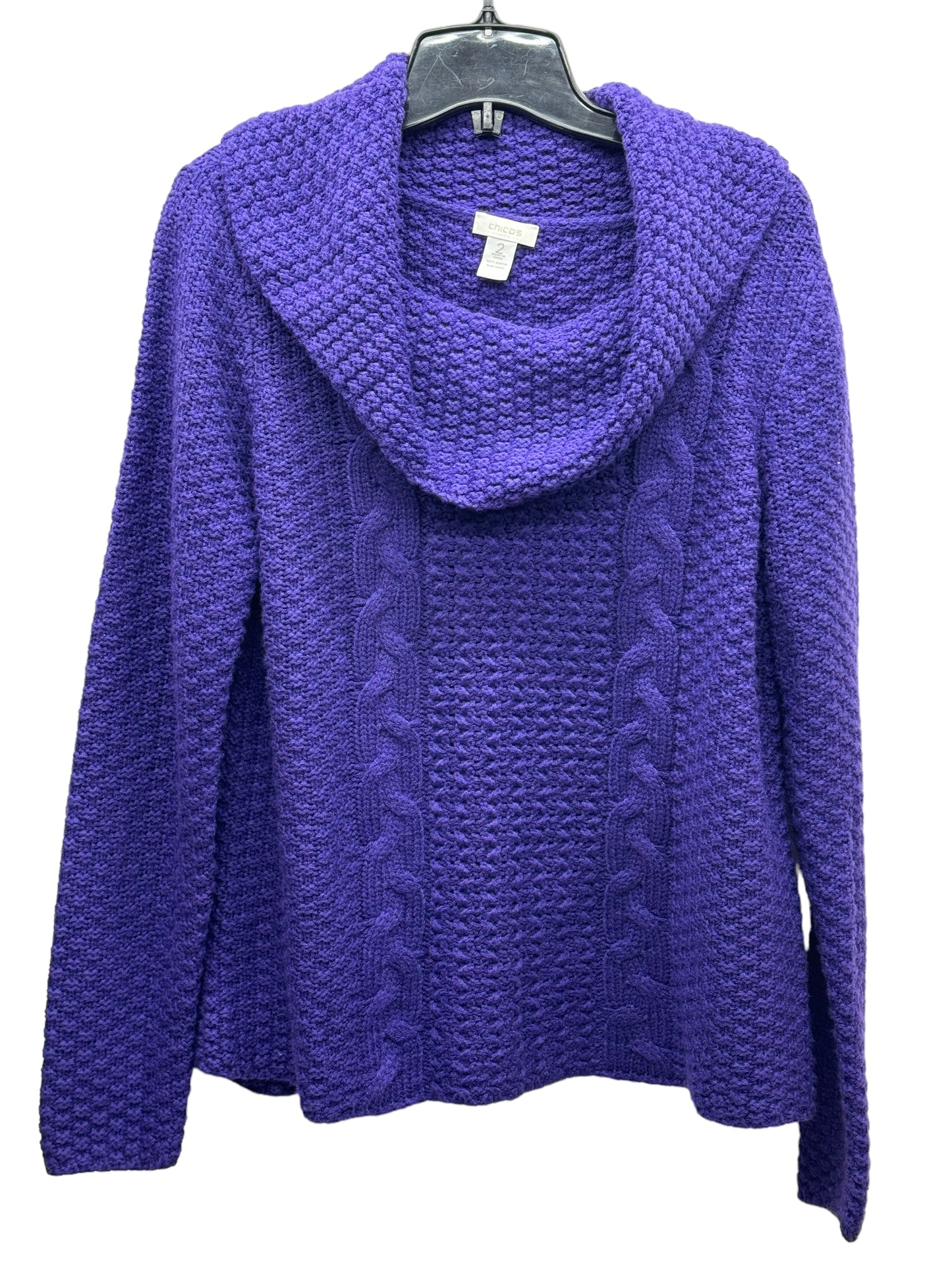 Vintage Chico’s Turtle Neck Women’s Knit Mock Neck Sweater Purple - Size 2