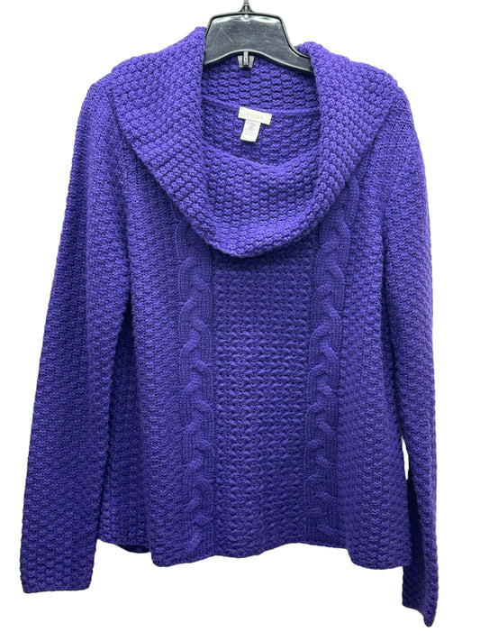 Vintage Chico’s Turtle Neck Women’s Knit Mock Neck Sweater Purple - Size 2