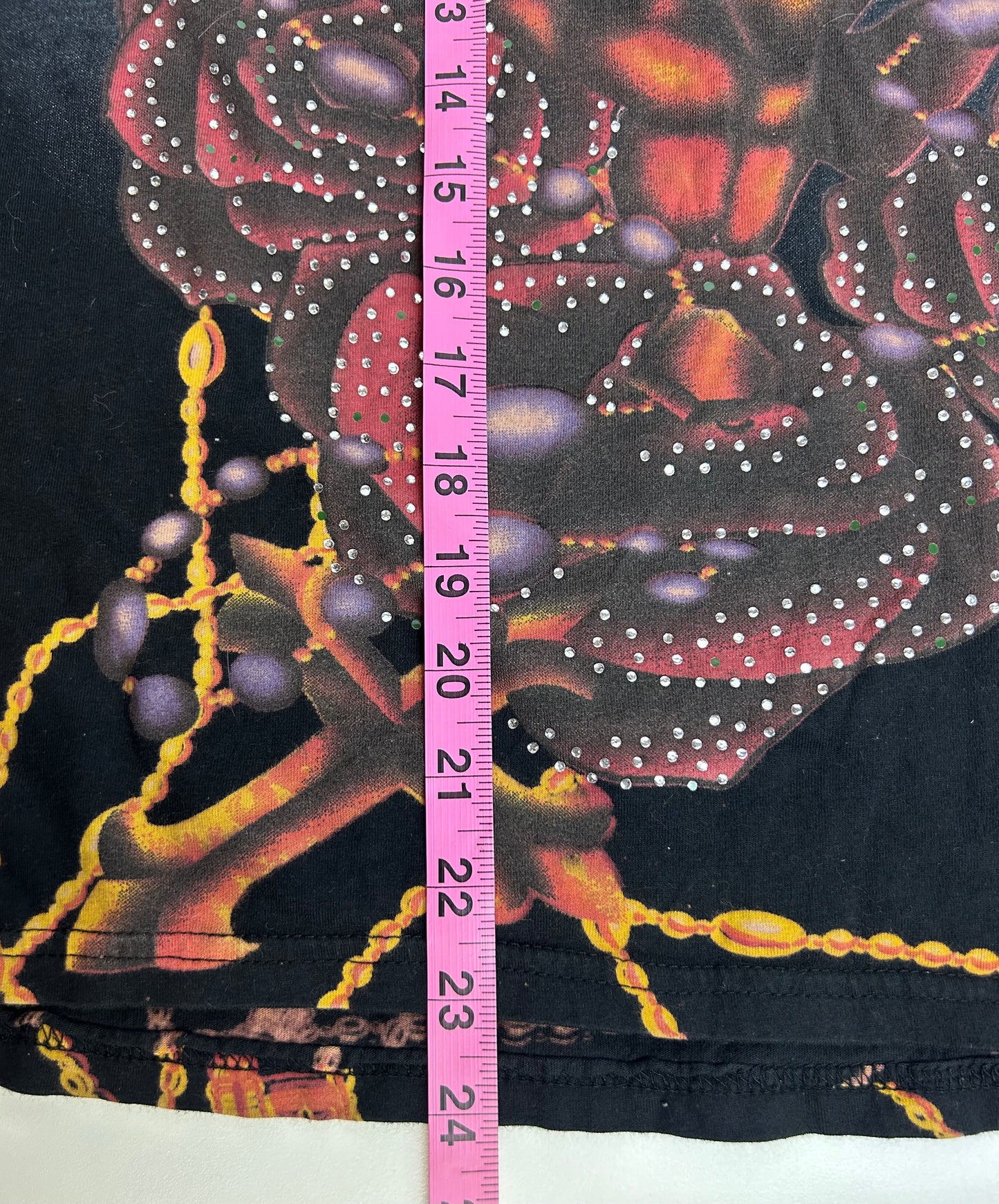 Christian Audigier y2k Men's Black Rose Graphic Tee Multicolor - Size XXL