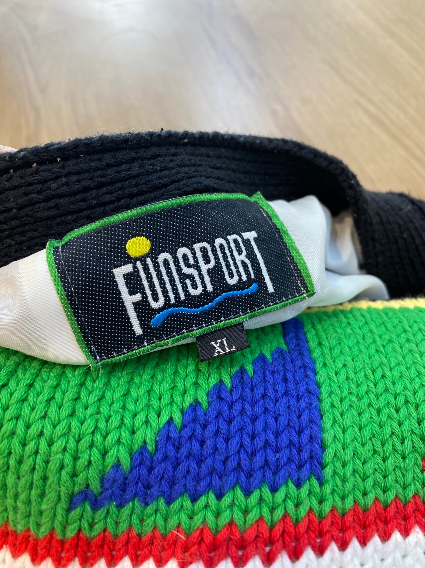 Funsport Vintage Golf Graphic Sweater (80s 90s) Oversized Retro - Size XL