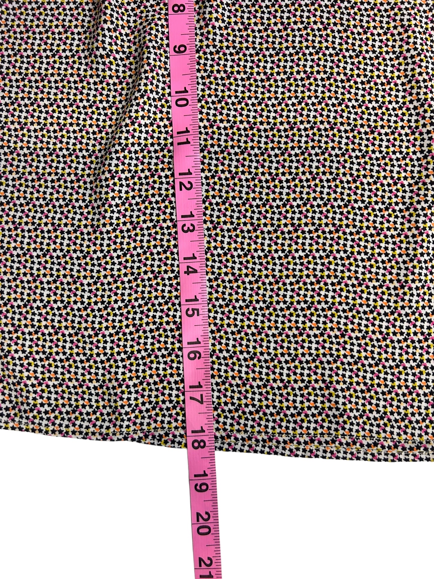 Cabi Ruffle V-Neck Pull Over Women's Tank Top Stars Patterned - Size Extra Small