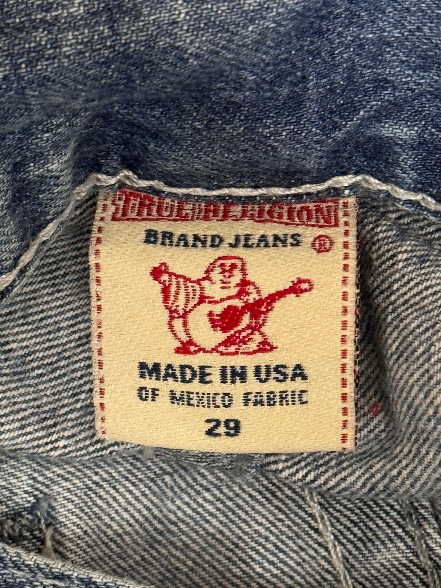 True Religion Y2K Women's Straight Fit Jeans 100% Cotton Blue - Size 29
