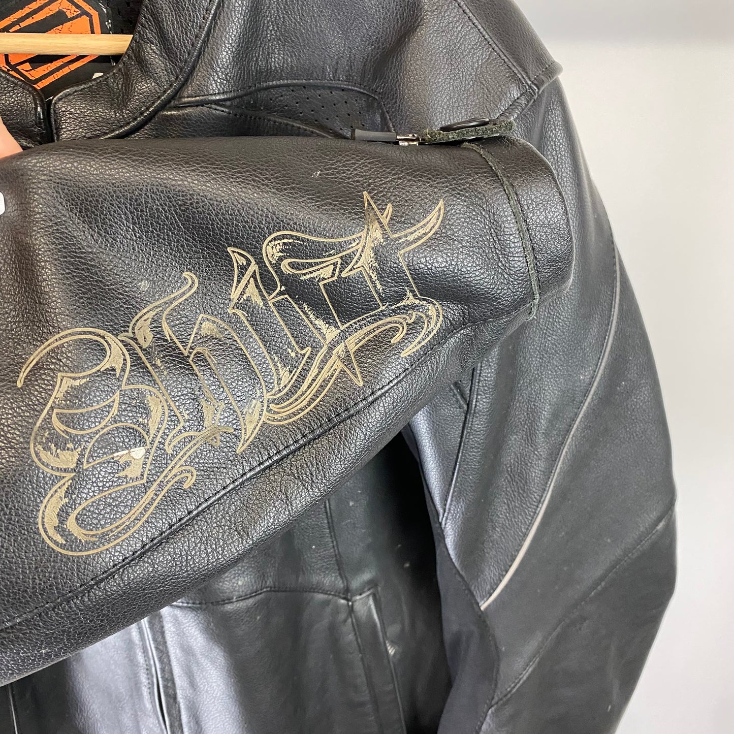 Shift Racing Leather Cruiser Motorcycle Jacket Black - Size Large