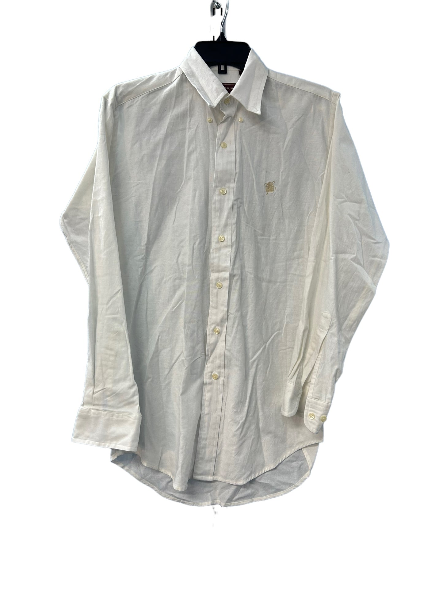 Chaps - Ralph Lauren 1980s Long Sleeve Button Up Shirt White - Size S