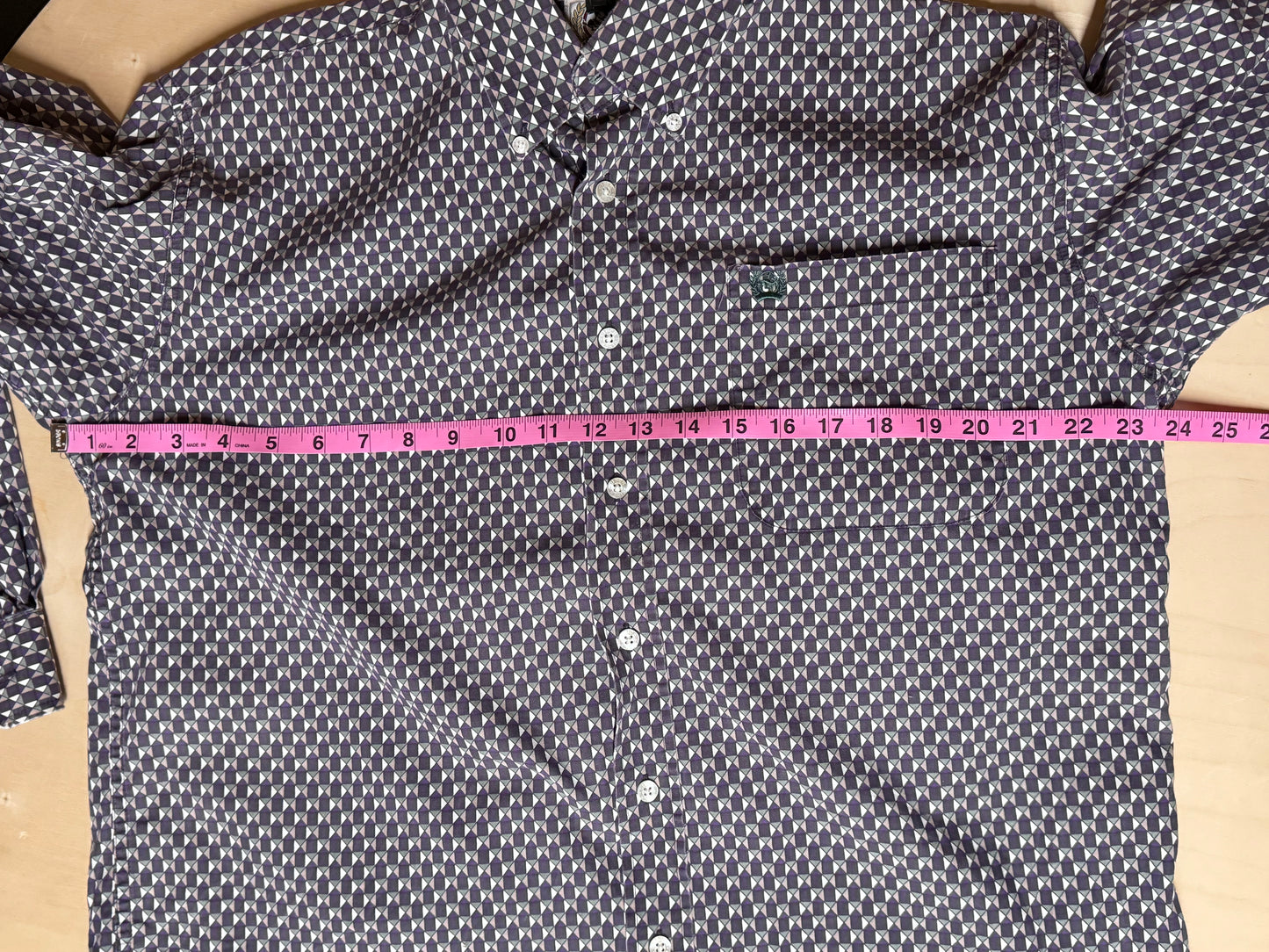 Cinch Printed Cotton Long Sleeve Button Up Western Men's Shirt - Size S