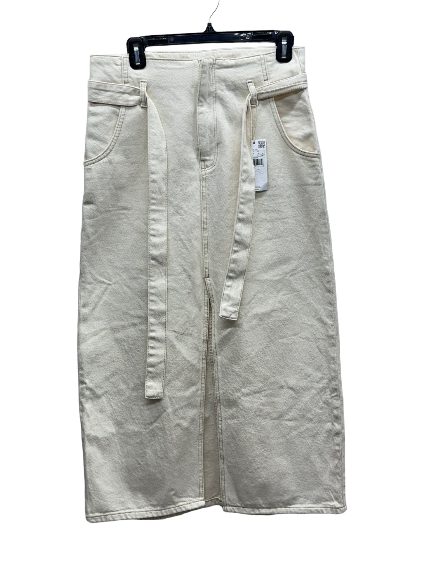 Mango denim Cream maxi skirt - M