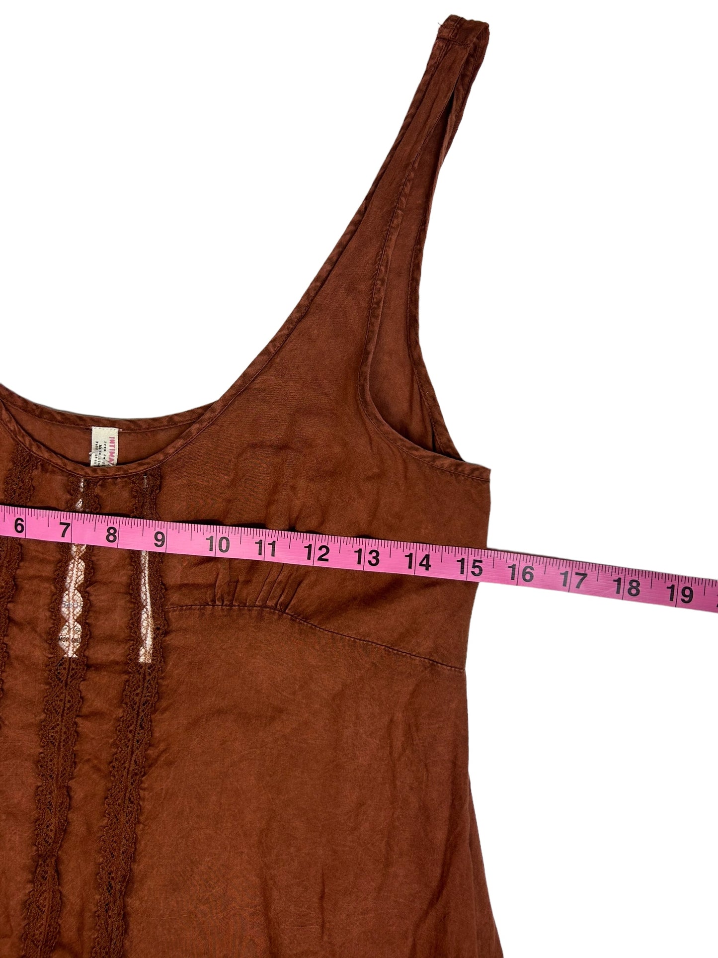 Free People Intimately High-Low Women's Tank Top Dress Rust Orange - Size XS