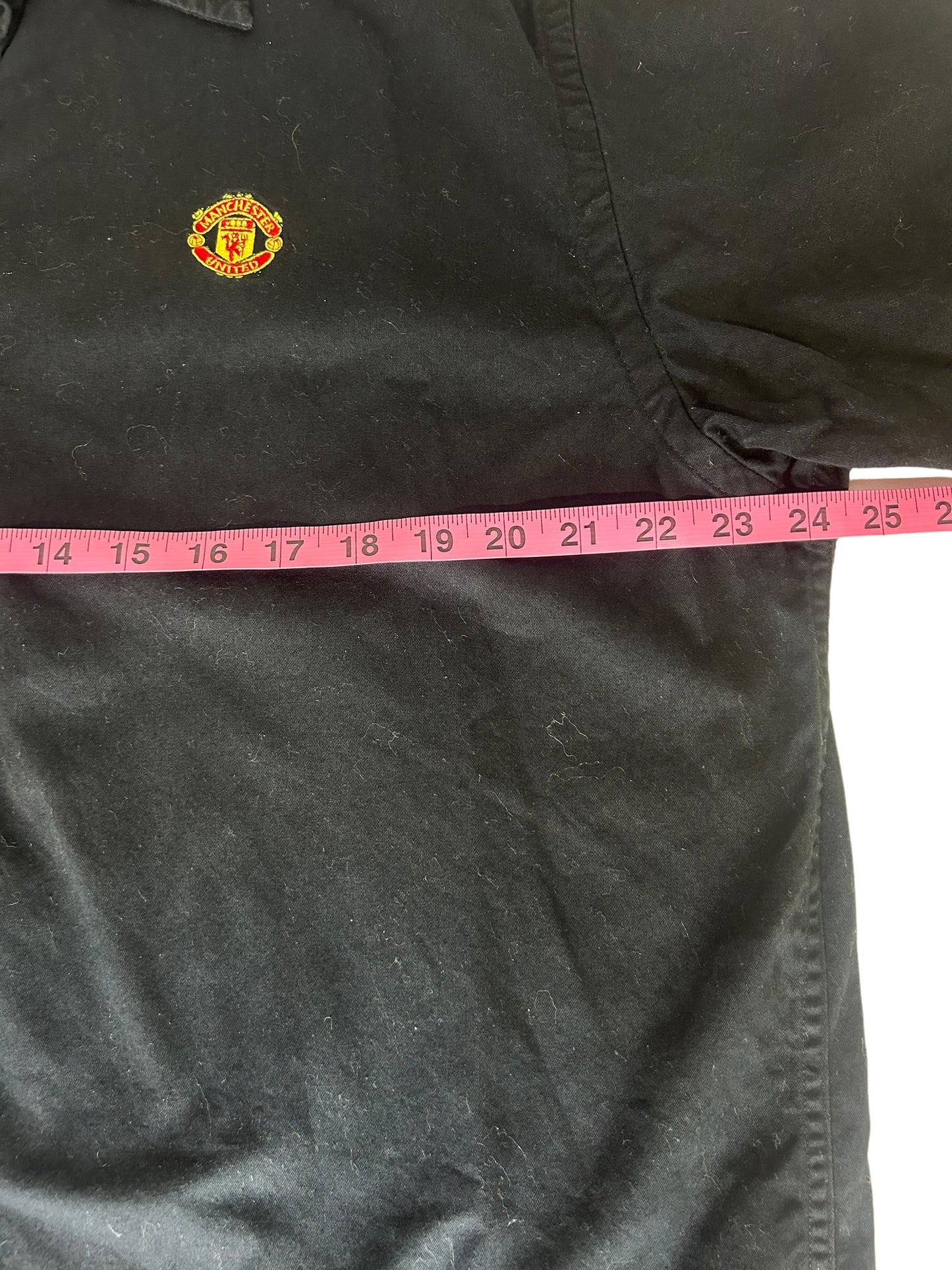 Manchester United Men's Button Up Shirt Black - Size Extra Large
