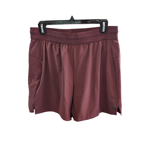 Nike Women's Yoga Shorts Lined Burgundy - Size Large