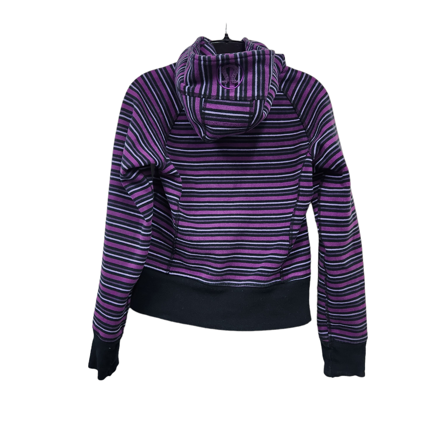 Lululemon Women's Scuba Hoodie Striped Purple/Black - Size 4