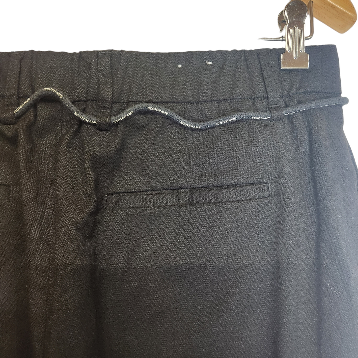 Scotch and Soda Twilt Tappered Fit Trousers Black - Size 31 x 32