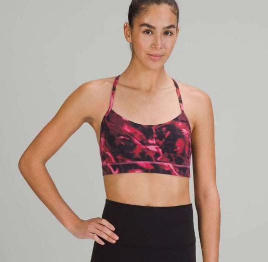 Lululemon Flow Y Nulu Women's Bra Intensity Pink - Size 4