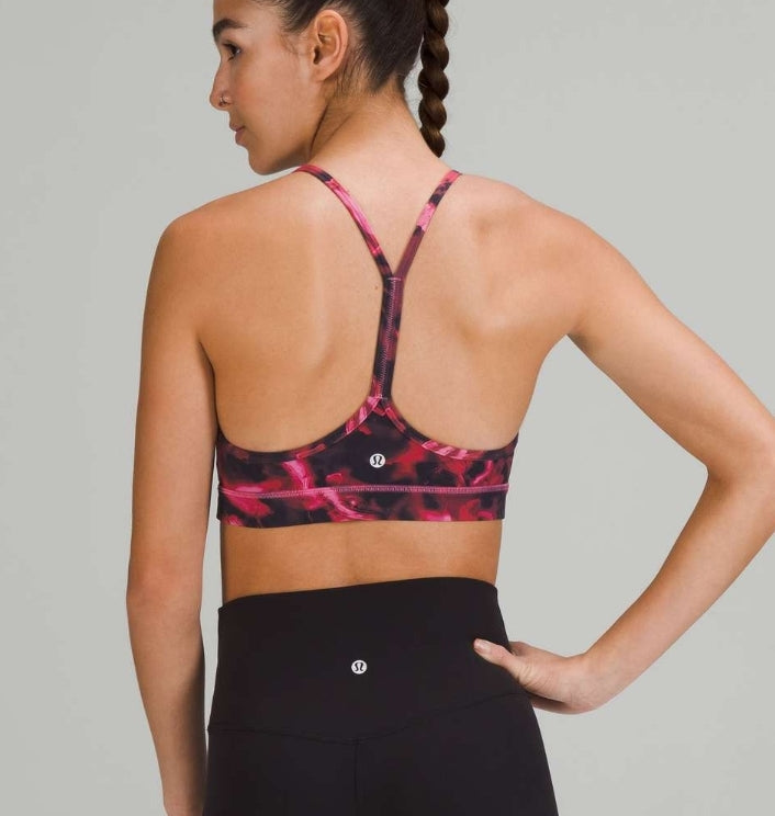 Lululemon Flow Y Nulu Women's Bra Intensity Pink - Size 4