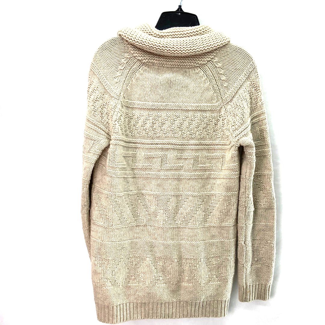 TNA Women's Lambs Wool Zip Up Knit Sweater Beige - Size XXS