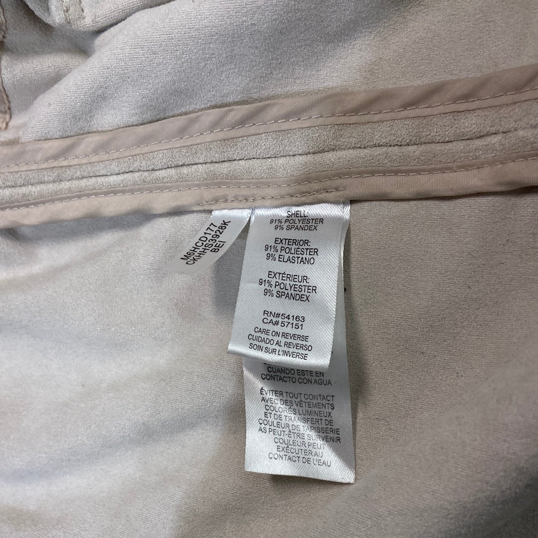 Calvin Klein Women's Suede Zip Up Jacket Tan - Small
