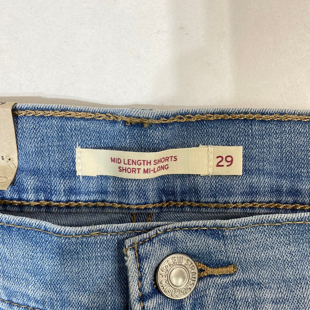 Levi’s Mid-Length Denim Shorts Light Blue - Size 29