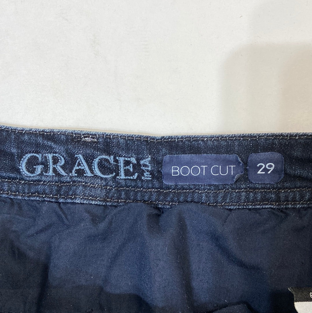 Grace in LA Women's Low Rise Bootcut Denim Jeans - Size 29