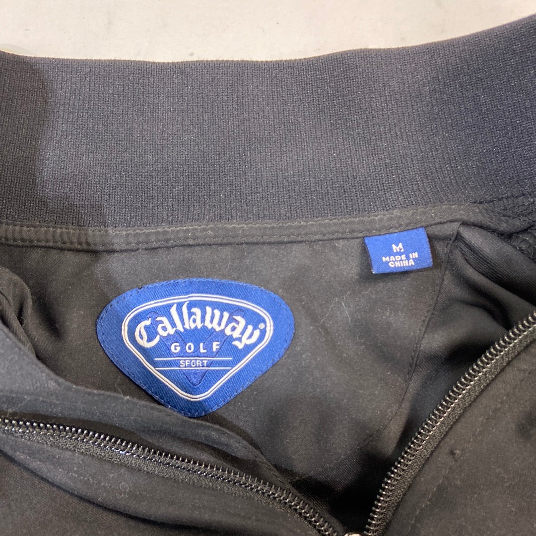 Callaway Men's Quarter Zip Golf Vest Black - Size M