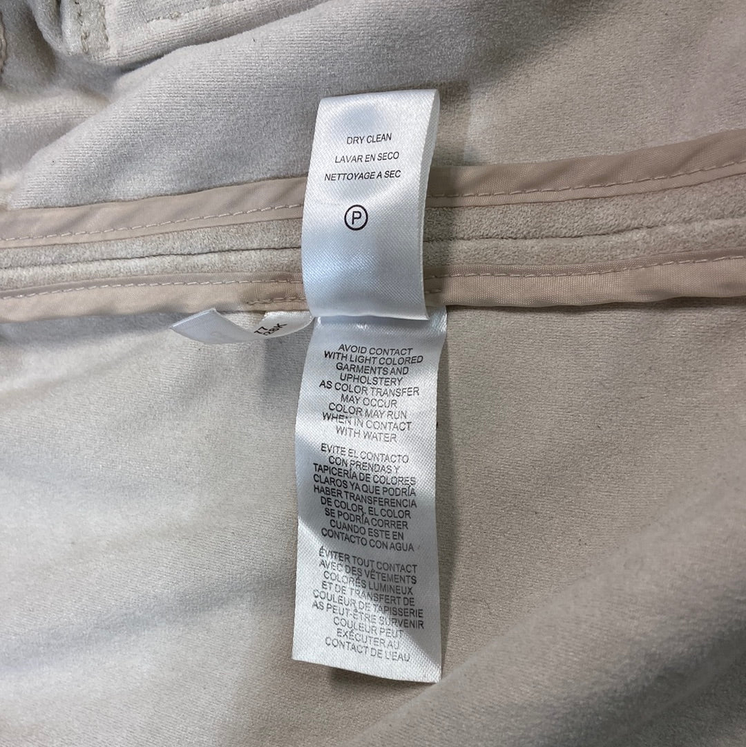 Calvin Klein Women's Suede Zip Up Jacket Tan - Small