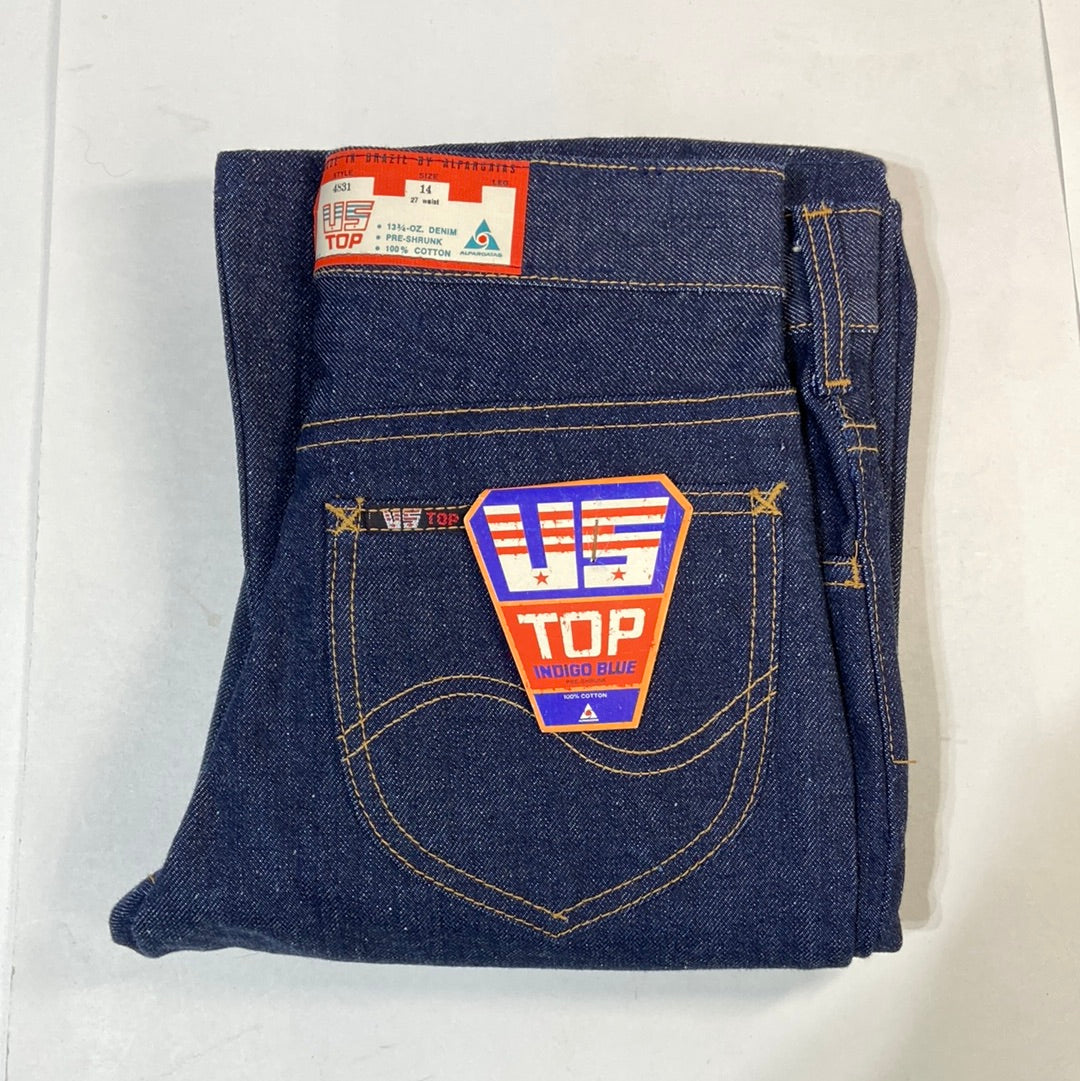 Vintage US Top Women's Flared Denim Jeans Medium Washed - Size S