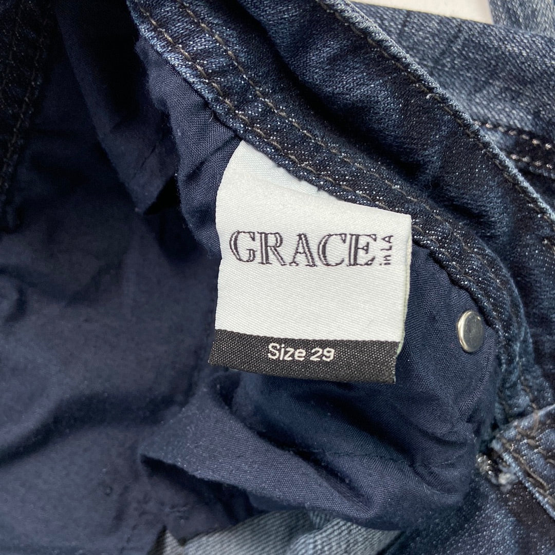 Grace in LA Women's Low Rise Bootcut Denim Jeans - Size 29