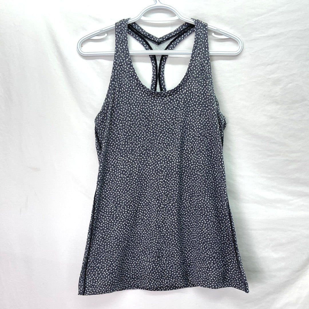 Lululemon Cool Racer Women's Top Polka Dot Grey - Size S