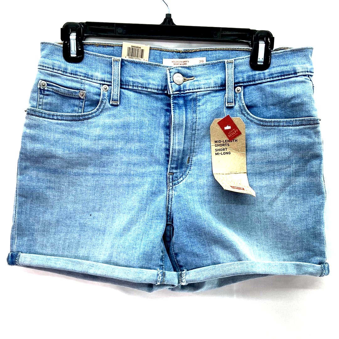 Levi’s Mid-Length Denim Shorts Light Blue - Size 29