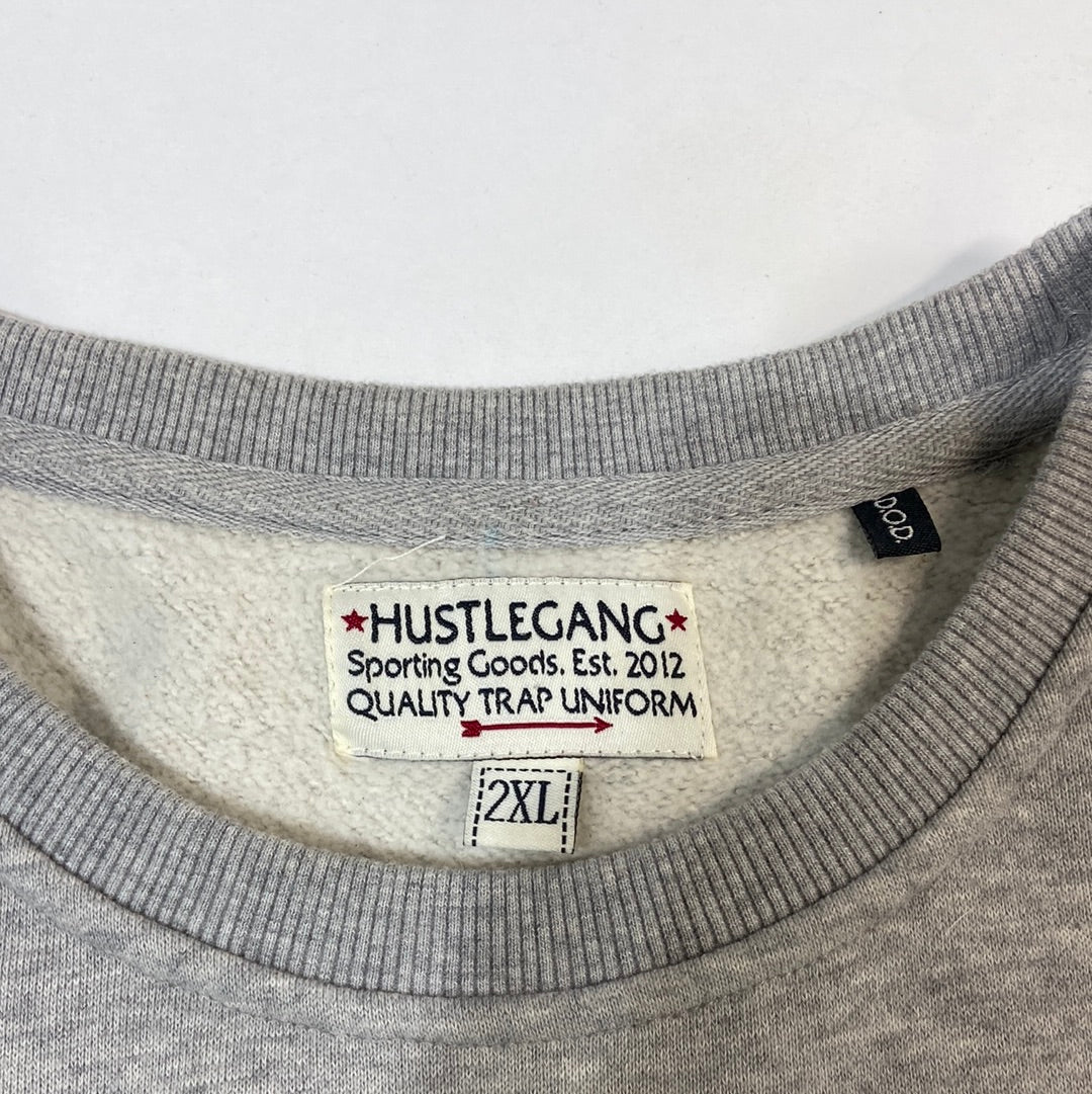 Hustle Gang Men's Graphic Crewneck Shirt Grey - Size XXL