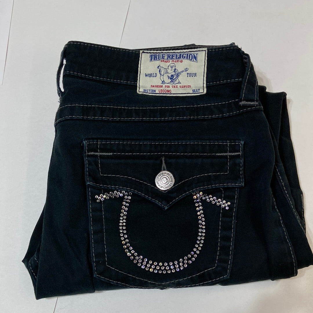 True Religion Section Women's Jeggings Jeans Black - Size 30