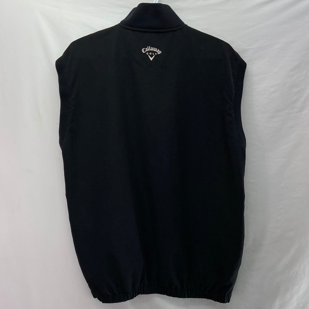 Callaway Men's Quarter Zip Golf Vest Black - Size M