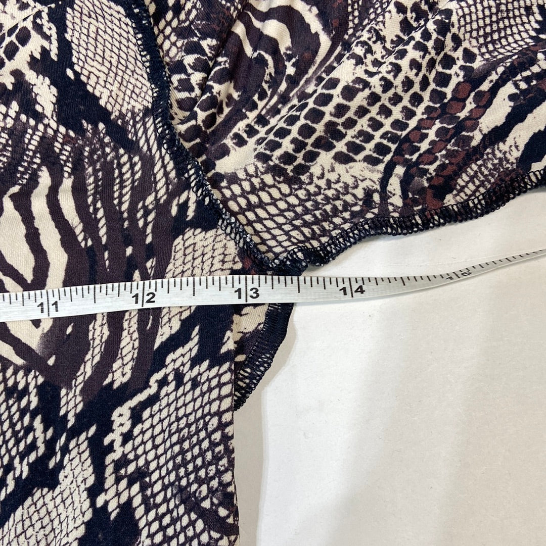 Wilfred Cream Brown Pattern Long Sleeve - Size XS