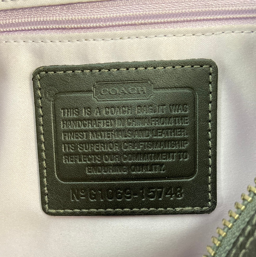 Coach Mia Inlaid C Gray Tote Handbag