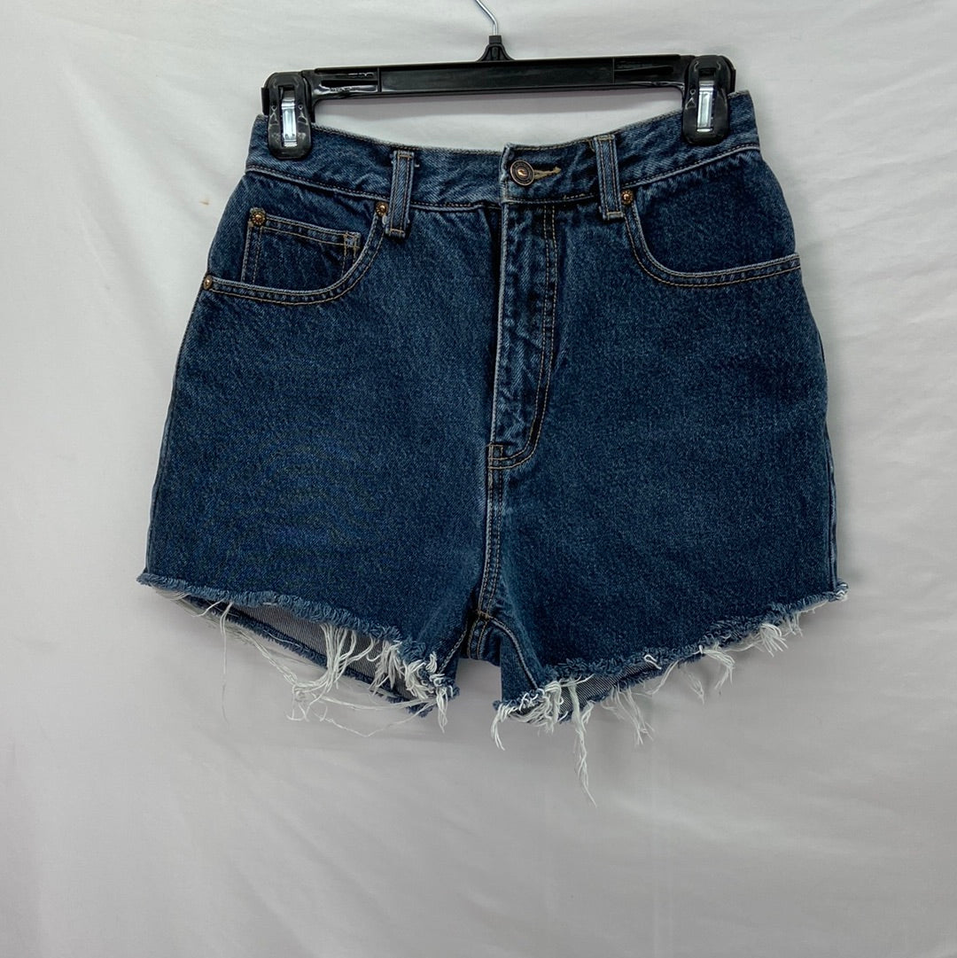 Vintage Chiori Women's High Waisted Denim Shorts - Size 28