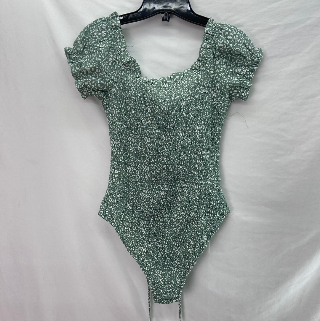Princess Polly Women's Bodysuit Patterns Green - Size 6