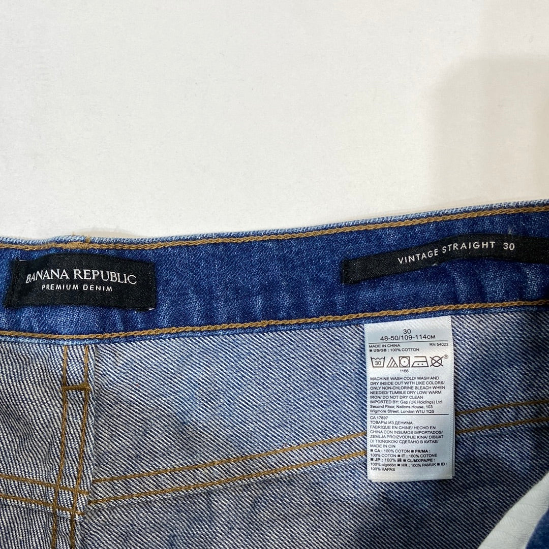 Vintage Banana Republic Straight Leg Denim Jeans - Size 30
