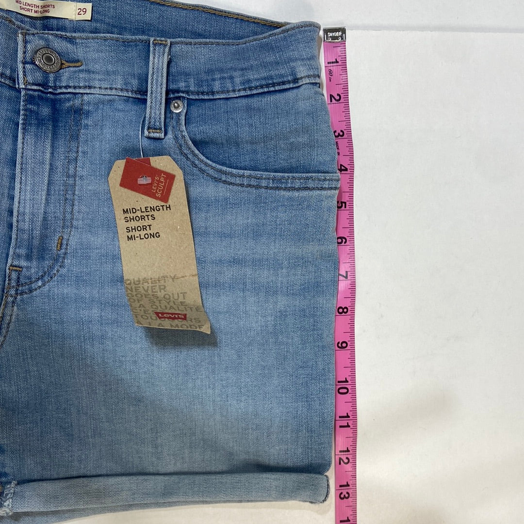 Levi’s Mid-Length Denim Shorts Light Blue - Size 29
